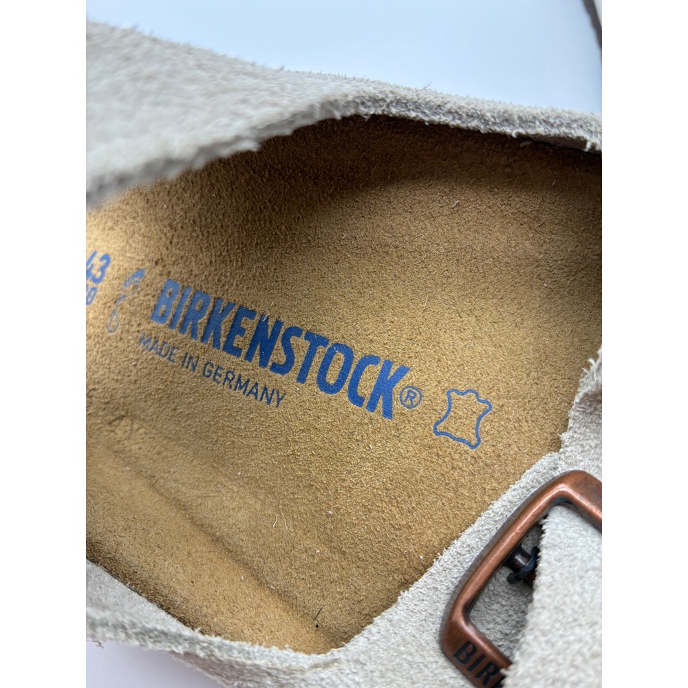 Birkenstock Arizona Soft Footbed Taupe Suede Leather Sandals Mens 43 L12 M10 - Picture 3 of 7
